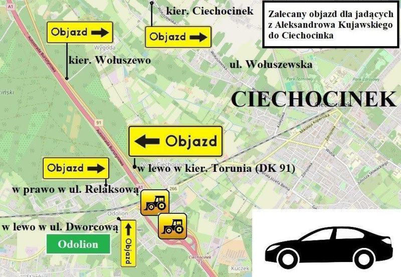 1a dla jadących z Aleksandrowa Kuj. do Ciechocinka