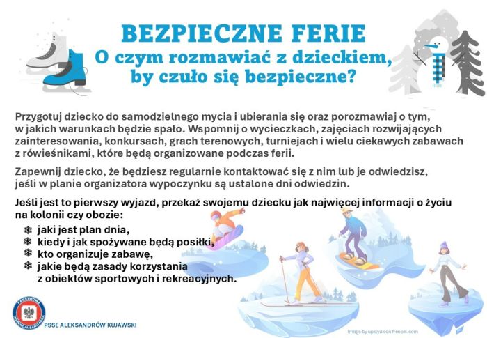 Bezpieczne ferie - o czym rozmawiać z dzieckiem