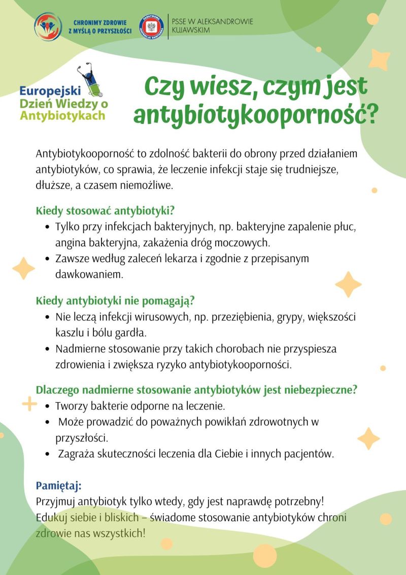 Europejski Dzień Wiedzy o Antybiotykach - plakat