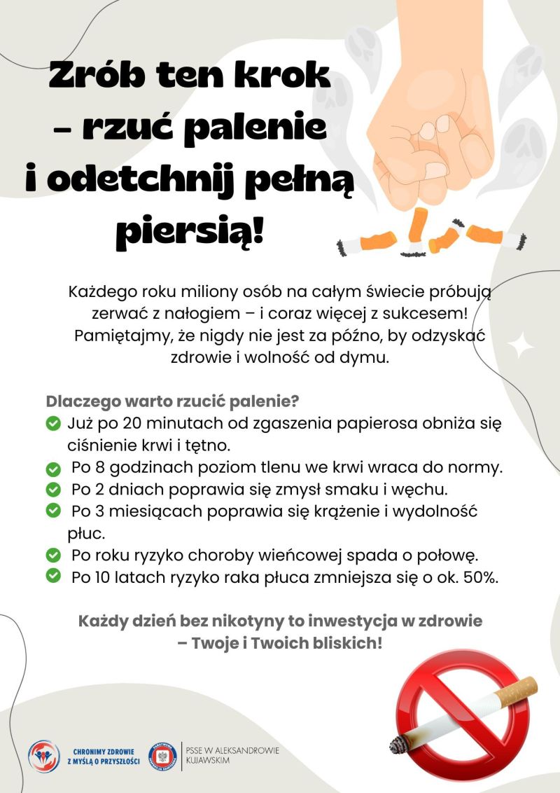 Światowy Dzień Rzucania Palenia - plakat