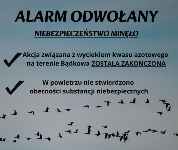 Alarm odwołany! Niebezpieczeństwo minęło!