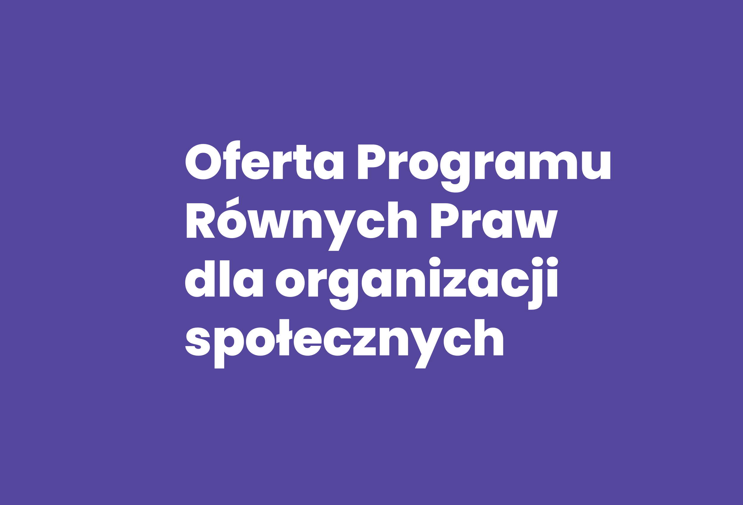 Program Równych Praw Fundacji Batorego